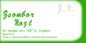 zsombor mozl business card